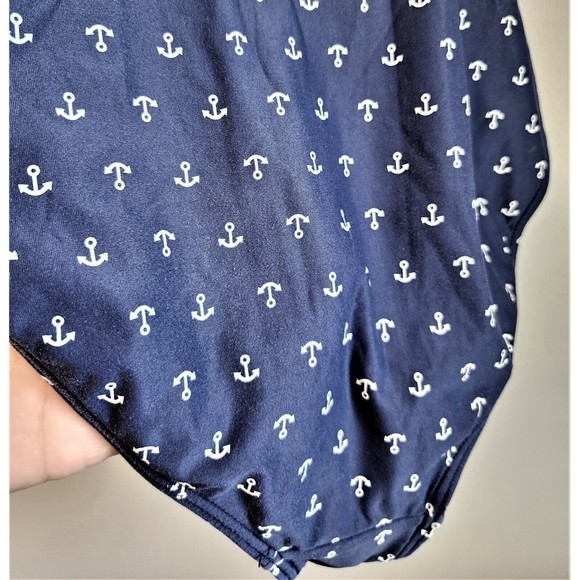 Nip Tuck Slimming Tummy Control Nautical Navy One Piece Swimsuit - Size 4 - Picture 15 of 15